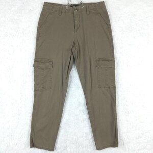 Liverpool Womens Pants Cargo Pockets Straight‎ Mid Rise Brown 6